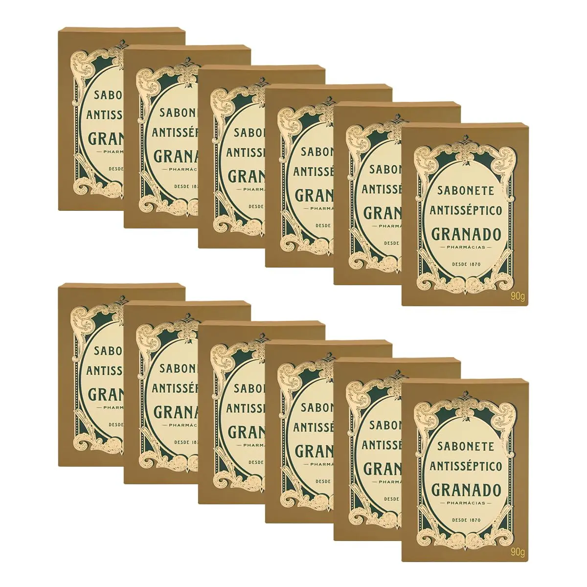 Granado Sabonete Antisséptico, Natural, 90g, 12 unidades