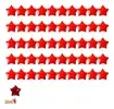 Kit 51 Balões Metalizado Estrela Vermelho 20cm Com Canudo 15cm - 1