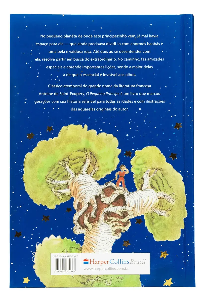 O Pequeno Príncipe – Edição de luxo com capa dura almofadada e aquarelas originais do autor - Saint-Exupery, Antoine - HarperKids - Capa Dura thumbnail 4