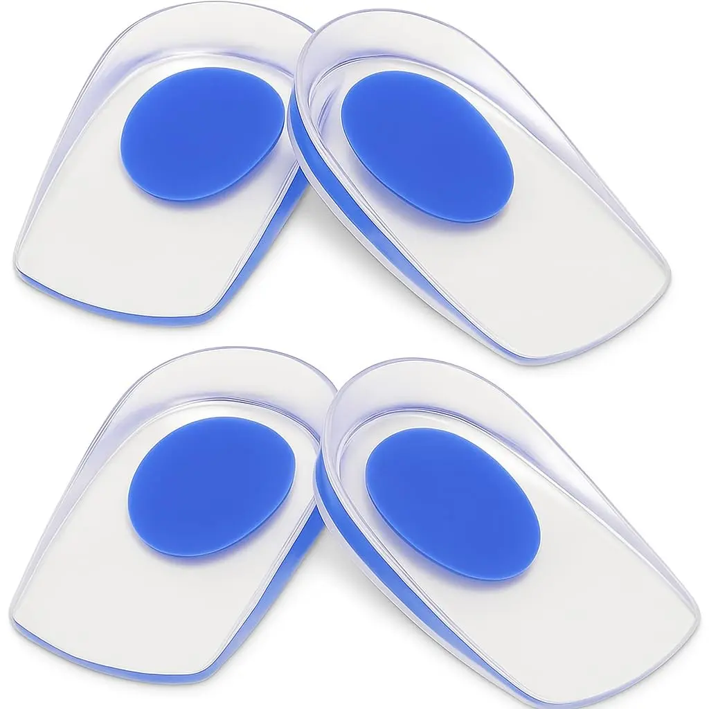 2 Pares De Palmilha Calcanheira De Gel Silicone Protetora de Calcanhar Calçado Sapato Conforto e Alívio de Dor Calcanheira Em Gel Para Esporão De Calcâneo E Esporte Anti Impacto Linha Premium - 1