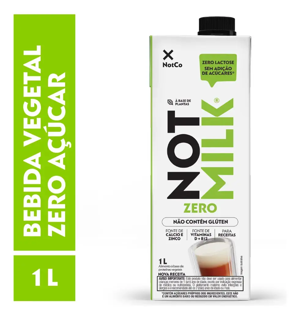Leite Vegetal Notmilk Zero Açúcar 1L Notco - 1