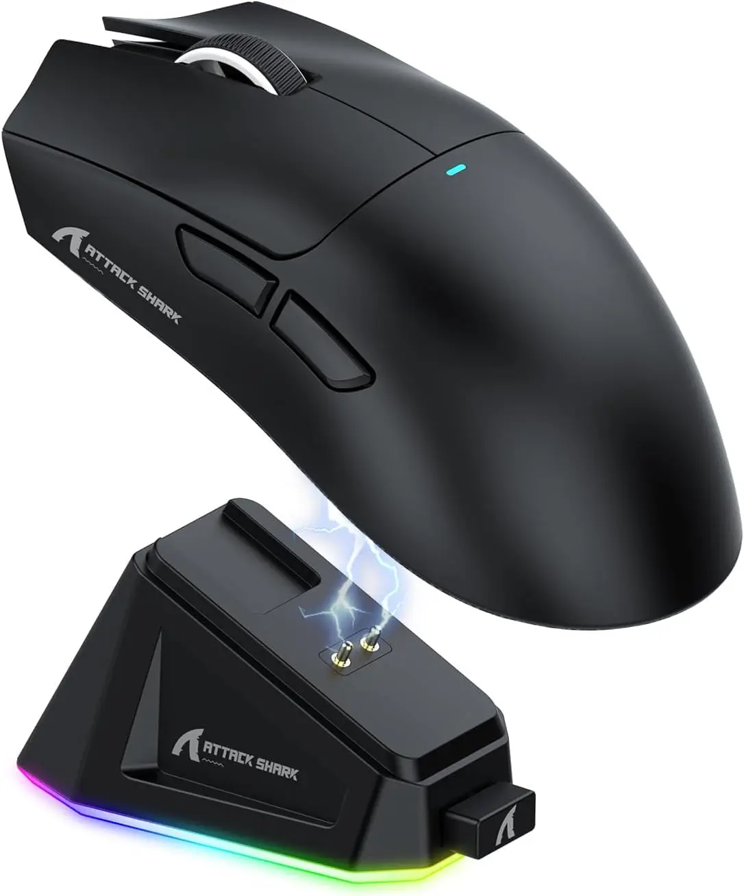 ATTACK SHARK X11 Mouse para jogos com dock de carregamento magnético, sensor para jogos PixArt PAW3311, para sem fio/com fio BT/2.4G, 22000 DPI, mouses de escritório para jogos para Win11/Xbox(preto)