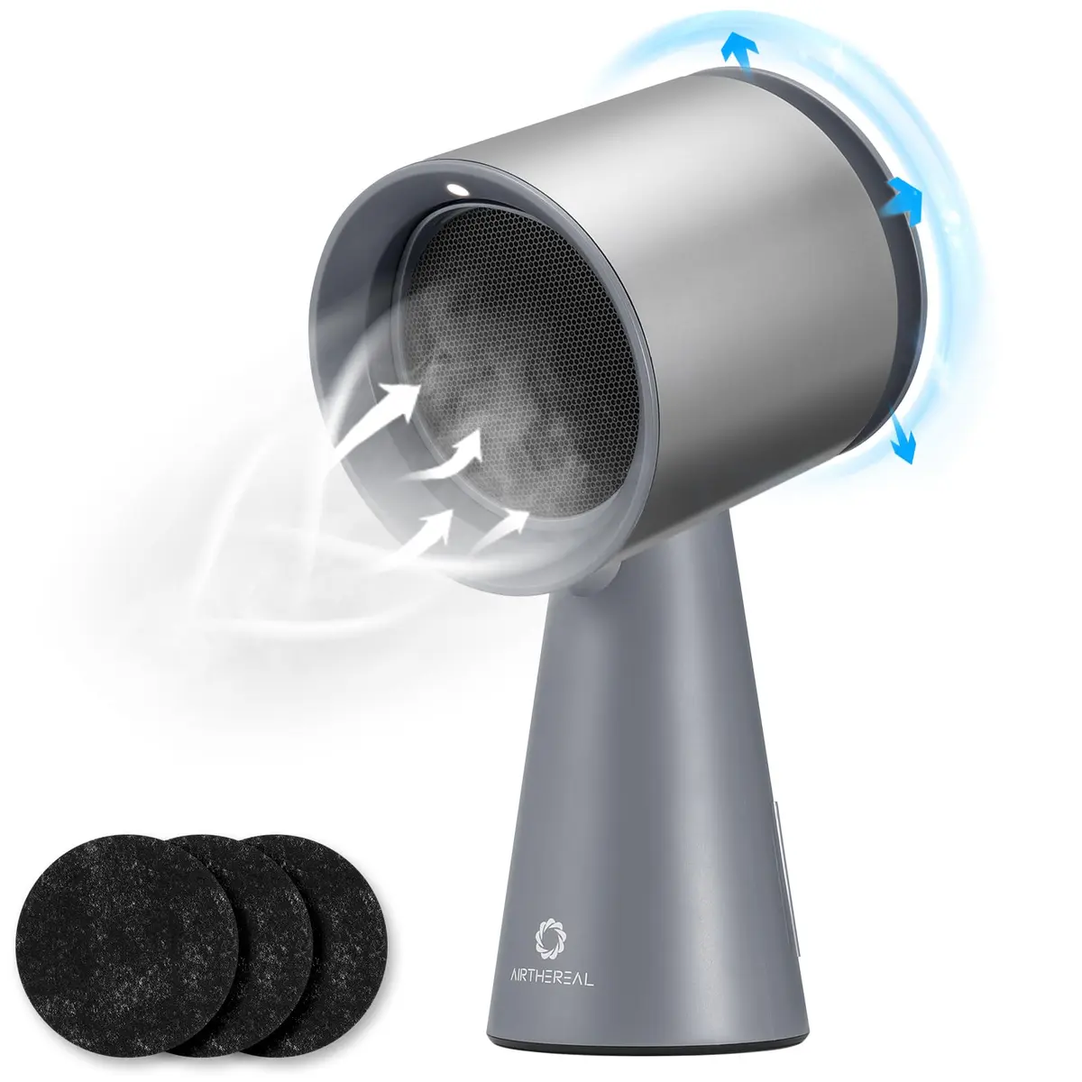 AIRTHEREAL Coifa Portátil Rh180, Coifa Mesa Com 3 Velocidades Ventilação E Grande Reservatório Óleo, Filtro De Carvão Ativado Removível Em Alumínio, Exaustor De Cozinha Portátil E Silencioso Cozinhar
