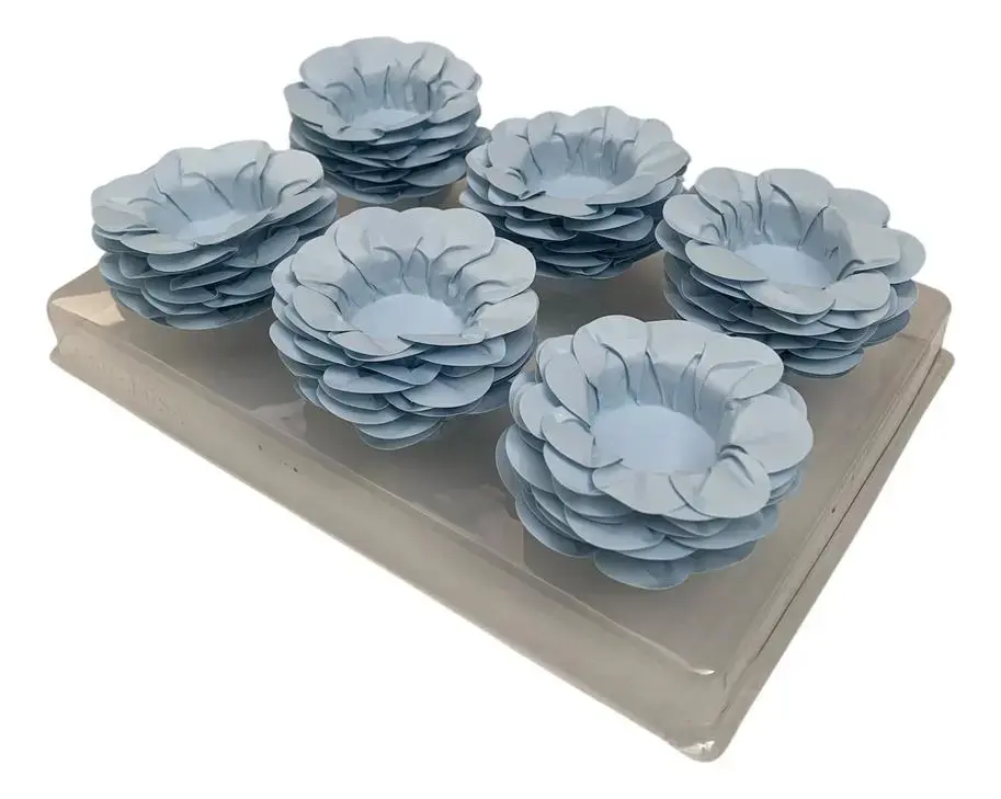 Forminha Doces Finos Flor Margarida Daisy Brigadeiro 50 Un Cor Azul/aqua - 1