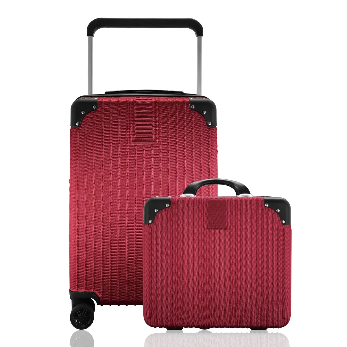 Kit Mala de Bordo Gladiador Wide E1 ABS 10kg TSA com Frasqueira (Cereja)