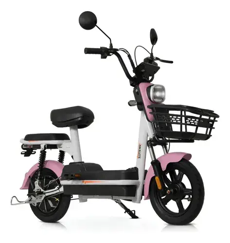 Bicicleta Elétrica Smart MT-5 Motor 500W Bateria 48V 12Ah Cor Rosa - 1