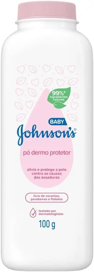 Pó Dermo Protetor Johnson's Baby, 99% Ingredientes Naturais, 100g
