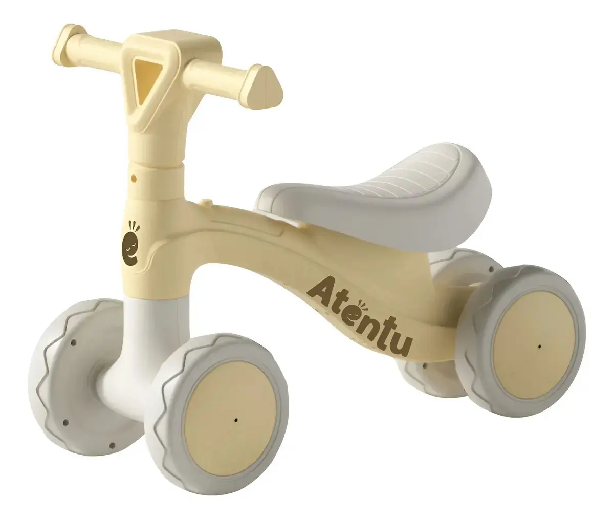 Bicicleta De Equilíbrio Infantil Andador Sem Pedal 4 Rodas Amarelo - 1