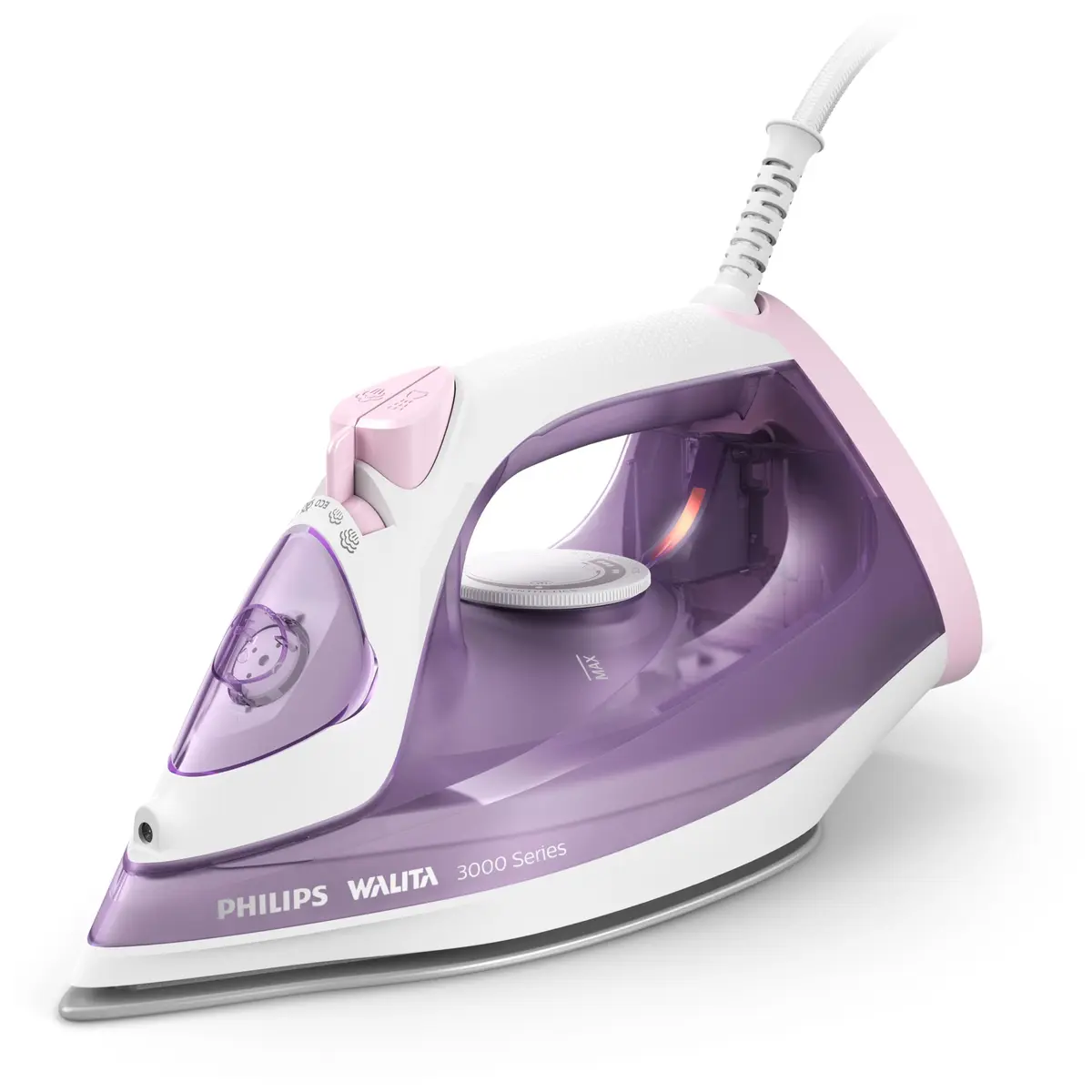 Ferro a Vapor Série 3000 Philips Walita, Rosa, 2000W, 220v - DST3010/34 | Ponta de Precisão Tripla – vapor contínuo de 30 g/min e reservatório de 300 ml (DST3010/34) - 1