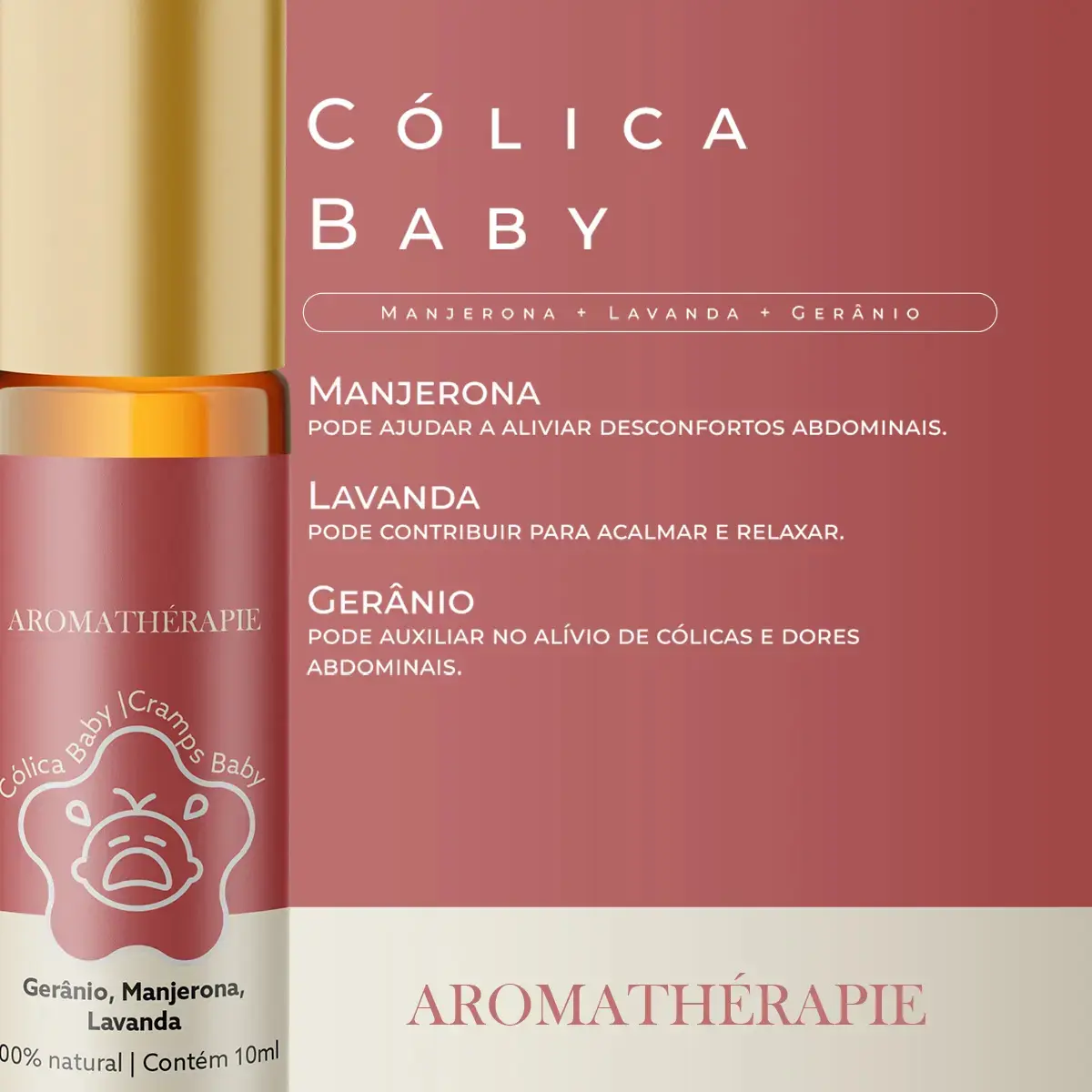 Óleo Essencial Cólica Baby Aromathérapie Blend 10 mL Massagem thumbnail 3