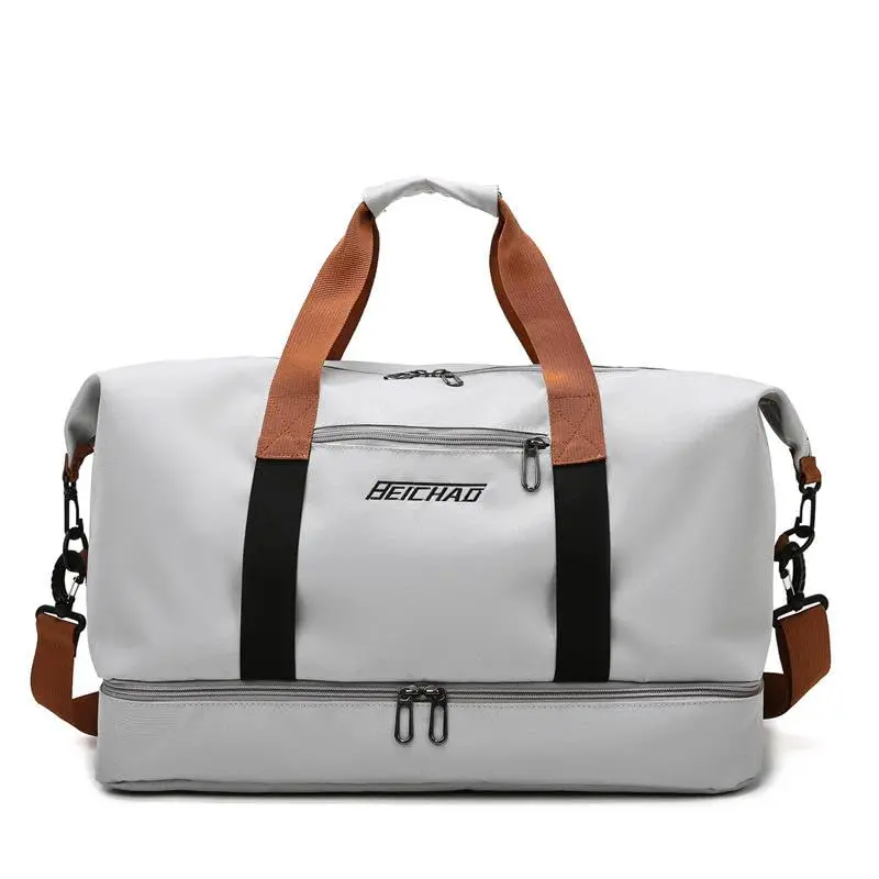 Bolsa de Viagem e Academia Impermeável com Sapateira e Alça Transversal | Amplo Espaço, Sapateira Inferior e Divisórias Internas Para Organizar Roupas e Itens nas Viagens, Academia, Esportes e Lazer