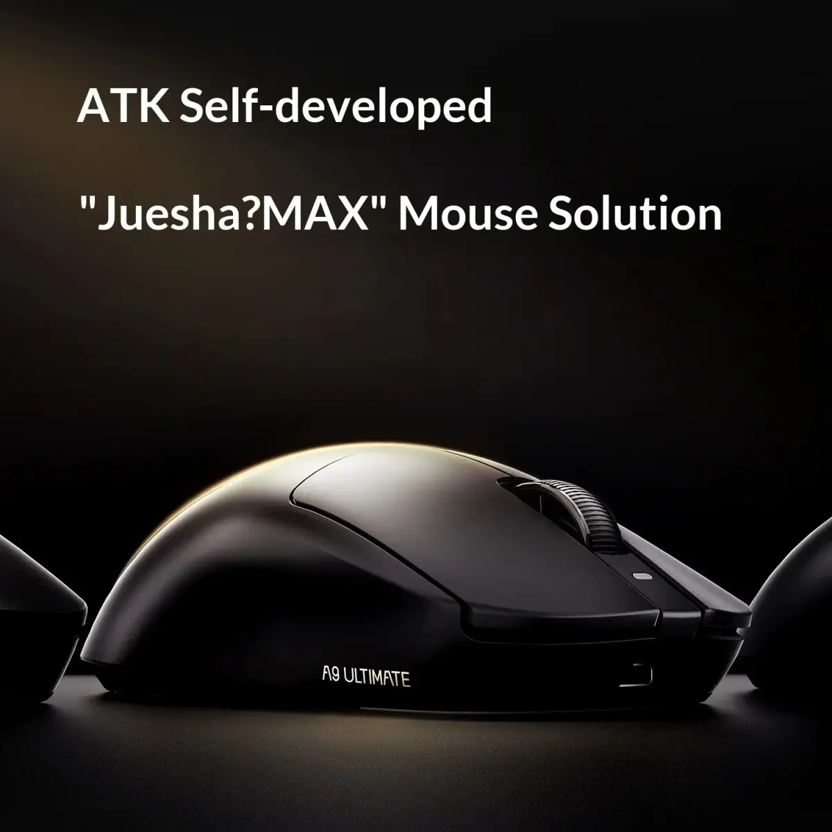 Mouse Gamer Sem Fio ATK A9 Air Ultimate Tri-Modelo, Dual 8KHz, 42000DPI, 750IPS, PAW3950, Ultra Leve, Ergonômico, Personalizado para E-sports