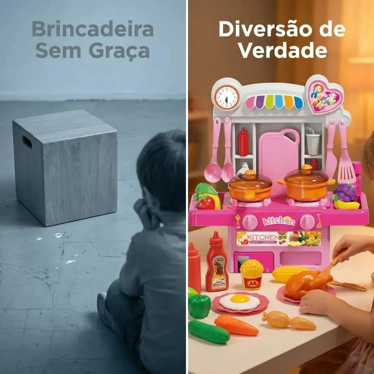 Cozinha Infantil Completa Com Luz E Som Acessórios Sai Água Rosa thumbnail 2