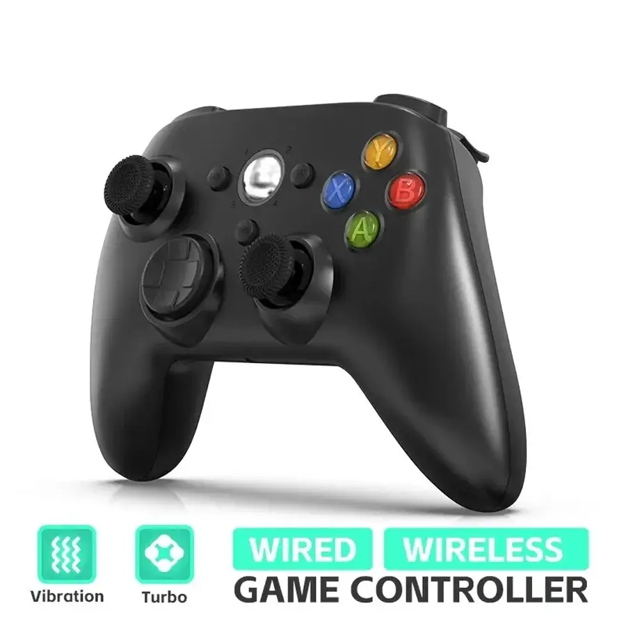 Controle de Jogo Sem Fio e Com Fio USB para Xbox 360 e PC - Kit Joystick Gamer - 1