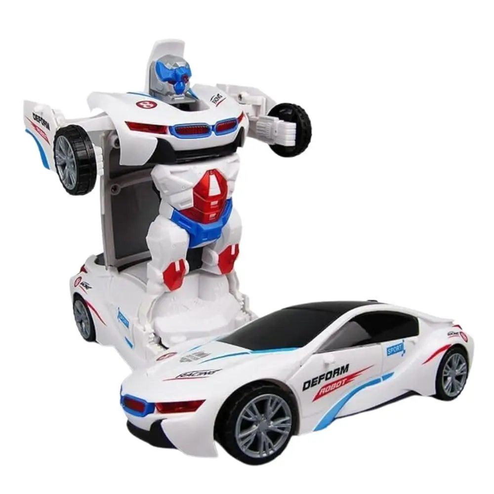Genérico Carro Transformável em Robô com Som e Luzes LED Brinquedo Interativo Inteligente (Branco) - 1