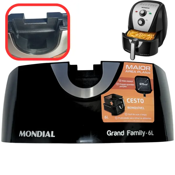 Adereço Acabamento Frontal P/ Air Fryer Mondial Afn-60 - 1