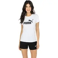 Camiseta Puma Manga Curta Essentials Logo - Feminina
