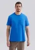 camiseta básica masculina comfort super cotton com bolso - azul - 1