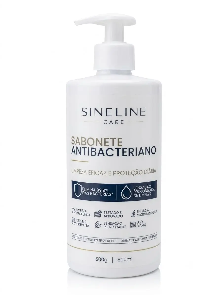 Sabonete Antibacteriano Sineline Care 500ml Elimina 99,9% Germes e Bactérias