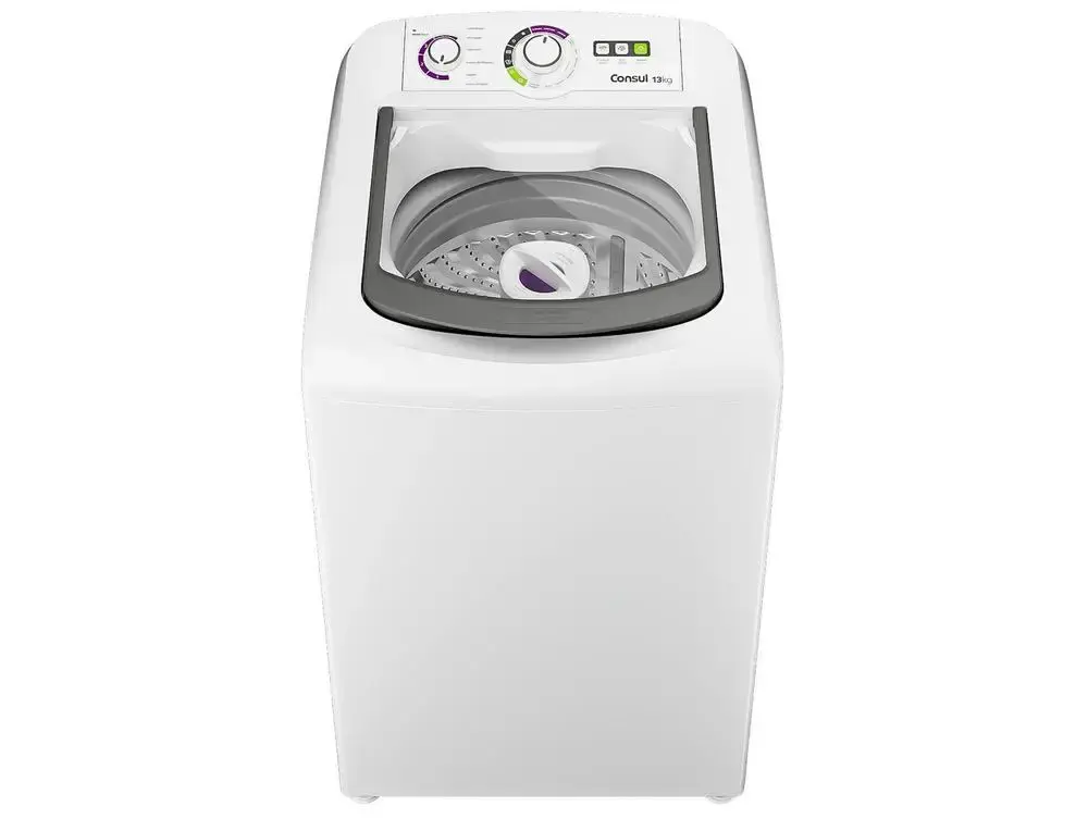 Lavadora de Roupas Consul 13kg Cesto Inox 16 Programas de Lavagem Branca CWH13AB - 220V