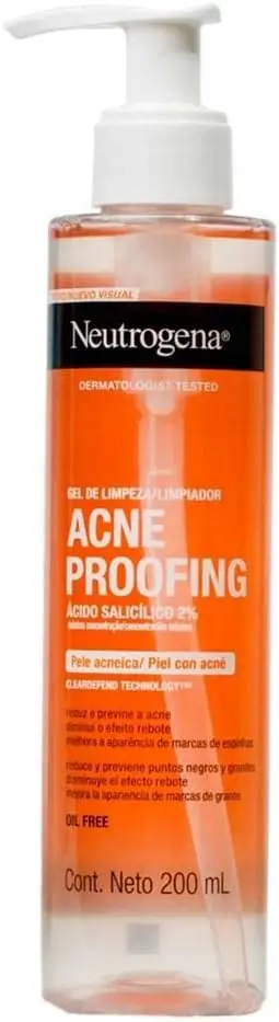 Gel de Limpeza Facial Neutrogena Acne Proofing, 200ml