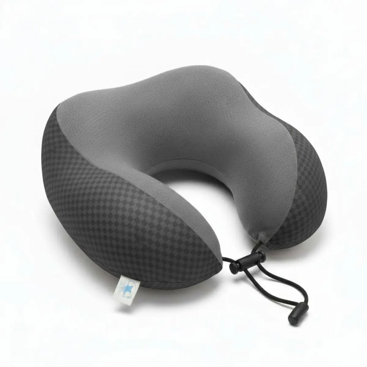 Travesseiro de Pescoço para Viagem em U Ergonômico, Apoio Cervical com Espuma de Poliuretano, Capa Removível com Zíper, Fechamento Frontal, Leve 30x25cm para Avião, Carro e Ônibus (PRETO) - 1