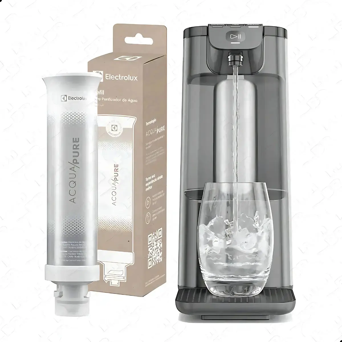 Kit 2 Refil De Água Acqua Pure Electrolux Pe12a Pe12b Pe12g PC01X, Cor Marrom-claro thumbnail 2