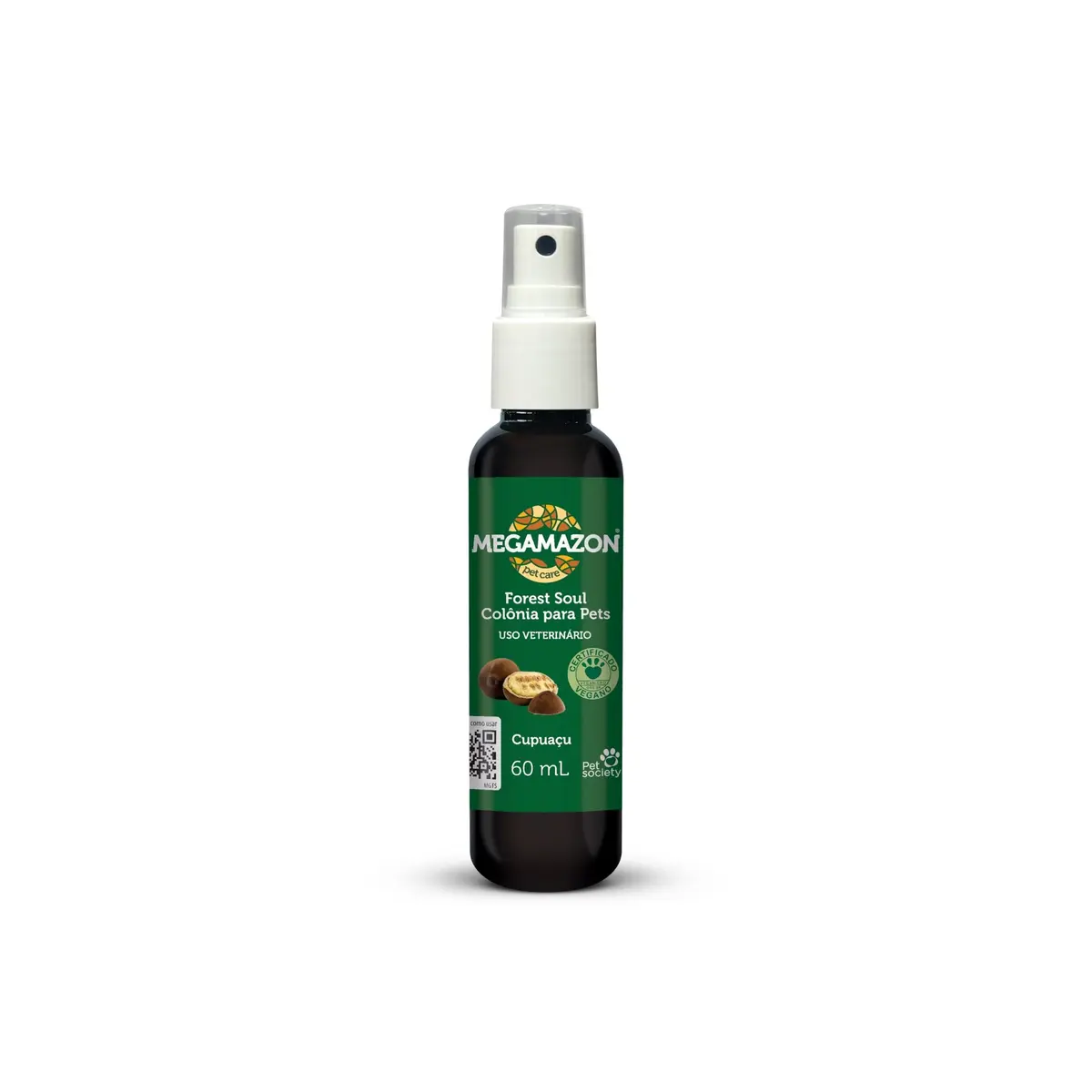 Megamazon Colônia Soul Cupuaçu 60ml Cães e Gatos Pet Society
