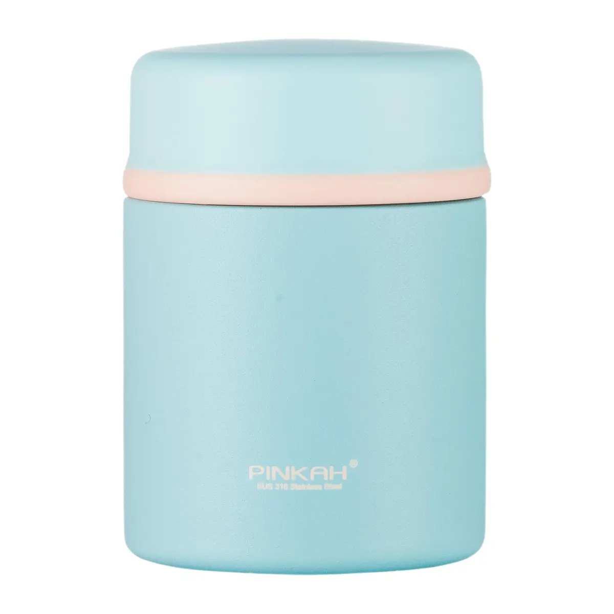 Pote Térmico para Alimentos PINKAH, 440ml Aço Inox 304, Azul - Mantém Temperatura Horas - Ideal Para Sopas, Papinhas e Refeições