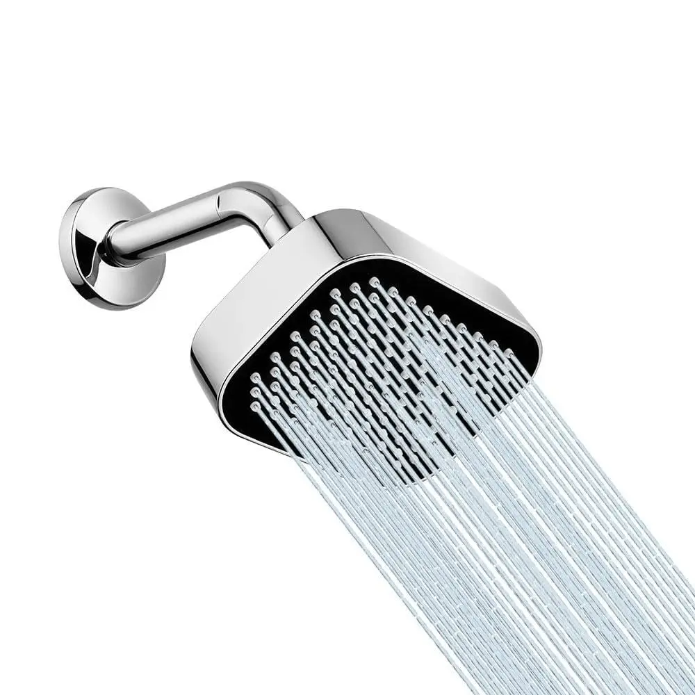 Heemli Chuveiro ABS Ducha 15x10 cm Cromada Prata Quadrado Chuveiro Pressurizado a ar com Ajuste de Economia de água