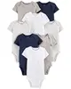 8 Bodies Curta Bebê 6-9M Azul/Branco/Aveia - 1