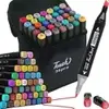 Kit Caneta Marcador Canetinha Ponta Dupla 36 cores - 1