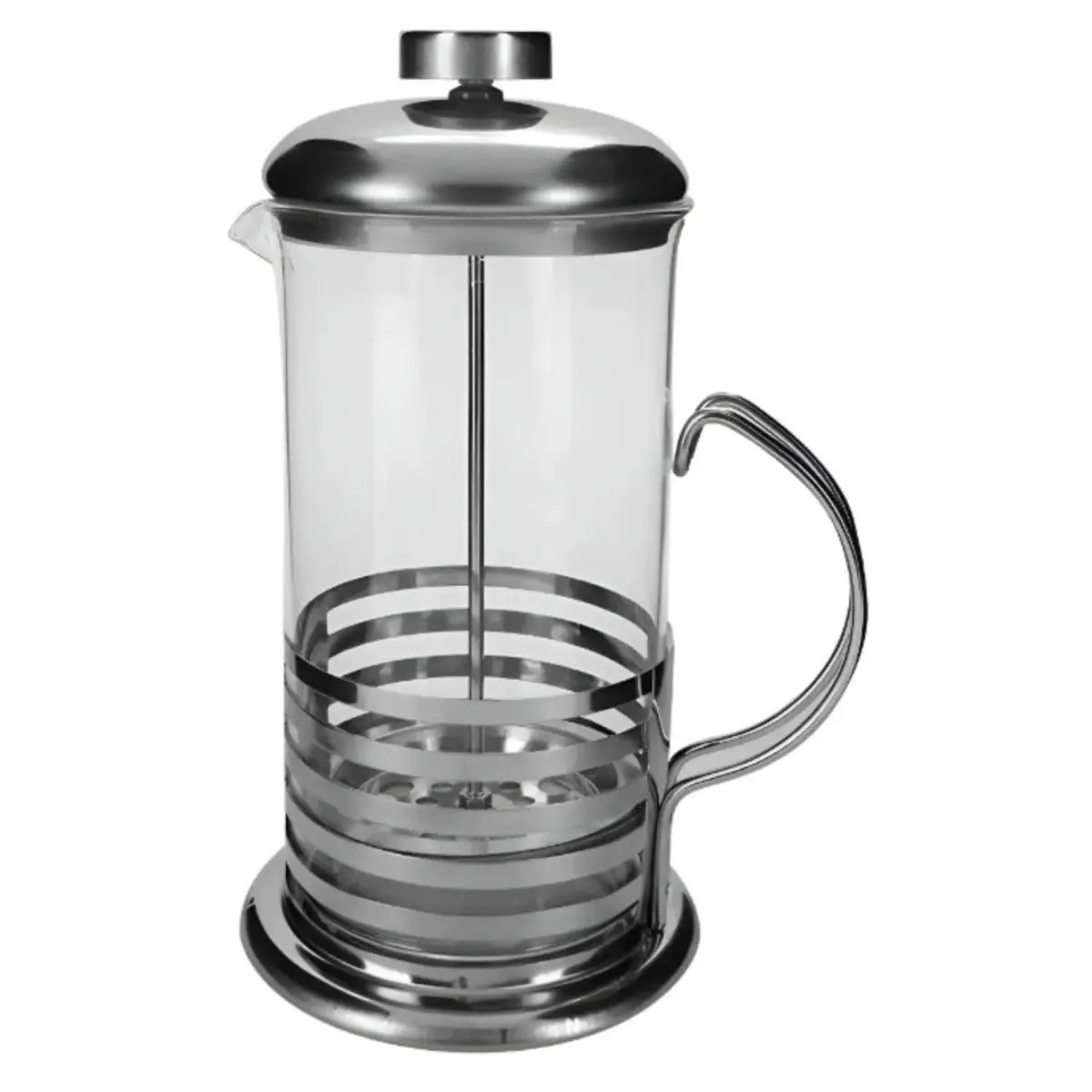 Cafeteira Prensa Francesa Premium de Vidro Borossilicato 600ml (16x10x8cm); para Café, Chá, Espuma de Leite, Presente. - 1