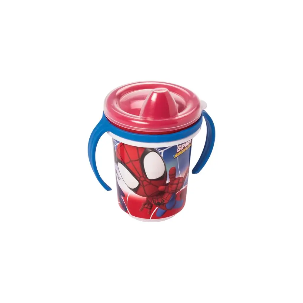 Plasutil Copo Plástico com Alças e Bico Treinamento Spidey 320ml