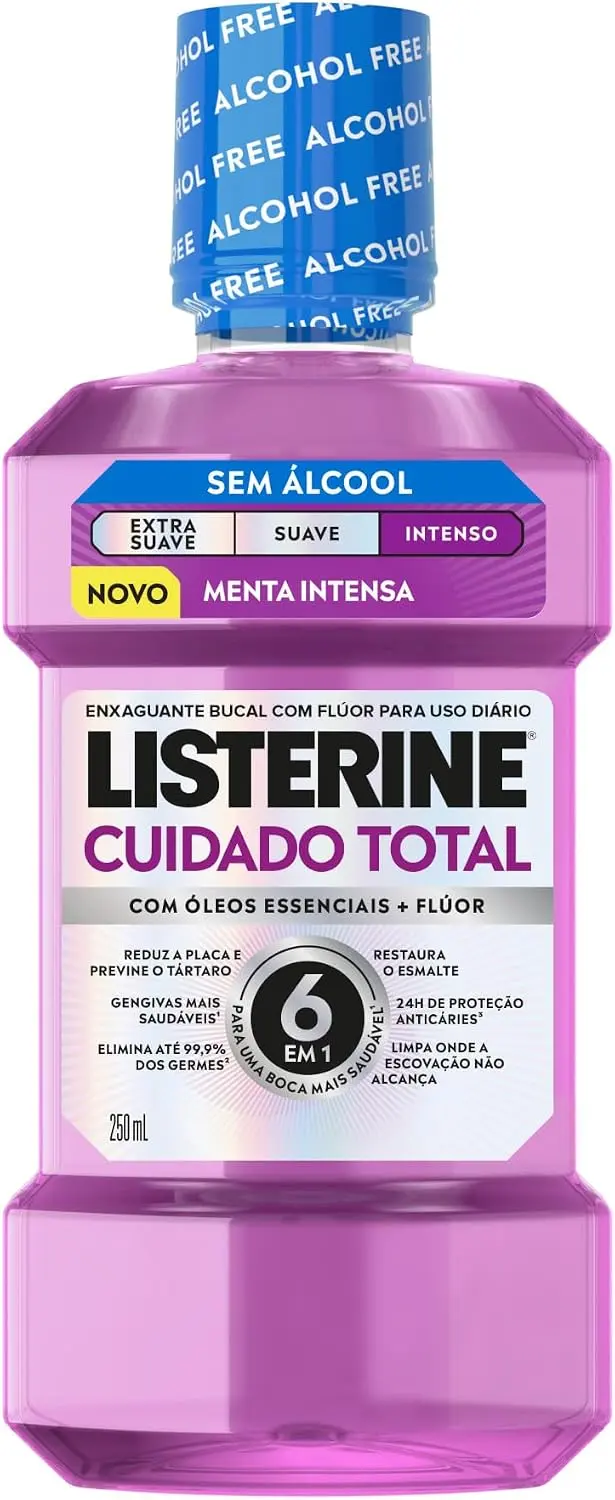Enxaguante Bucal Listerine Cuidado Total Intenso, Menta, Sem Álcool, 250ml - 1