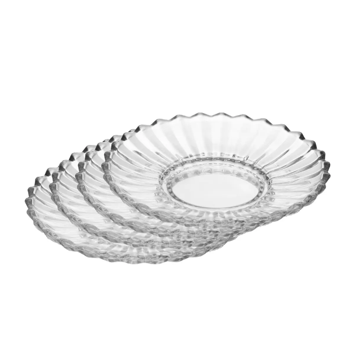 WOLFF - Conjunto 4 Pratos para Doce Geneva 16cm x 2,5cm Cristal