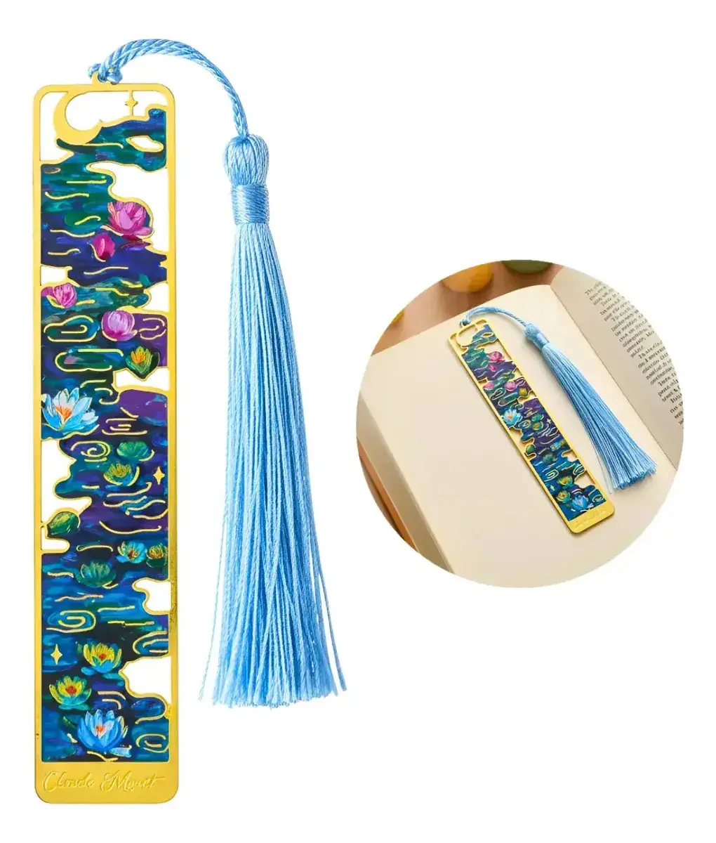 Marcador De Página Metal Livro Luxo Resistente Van Gogh Nenú Nenúfares, Claude Monet Van Gogh