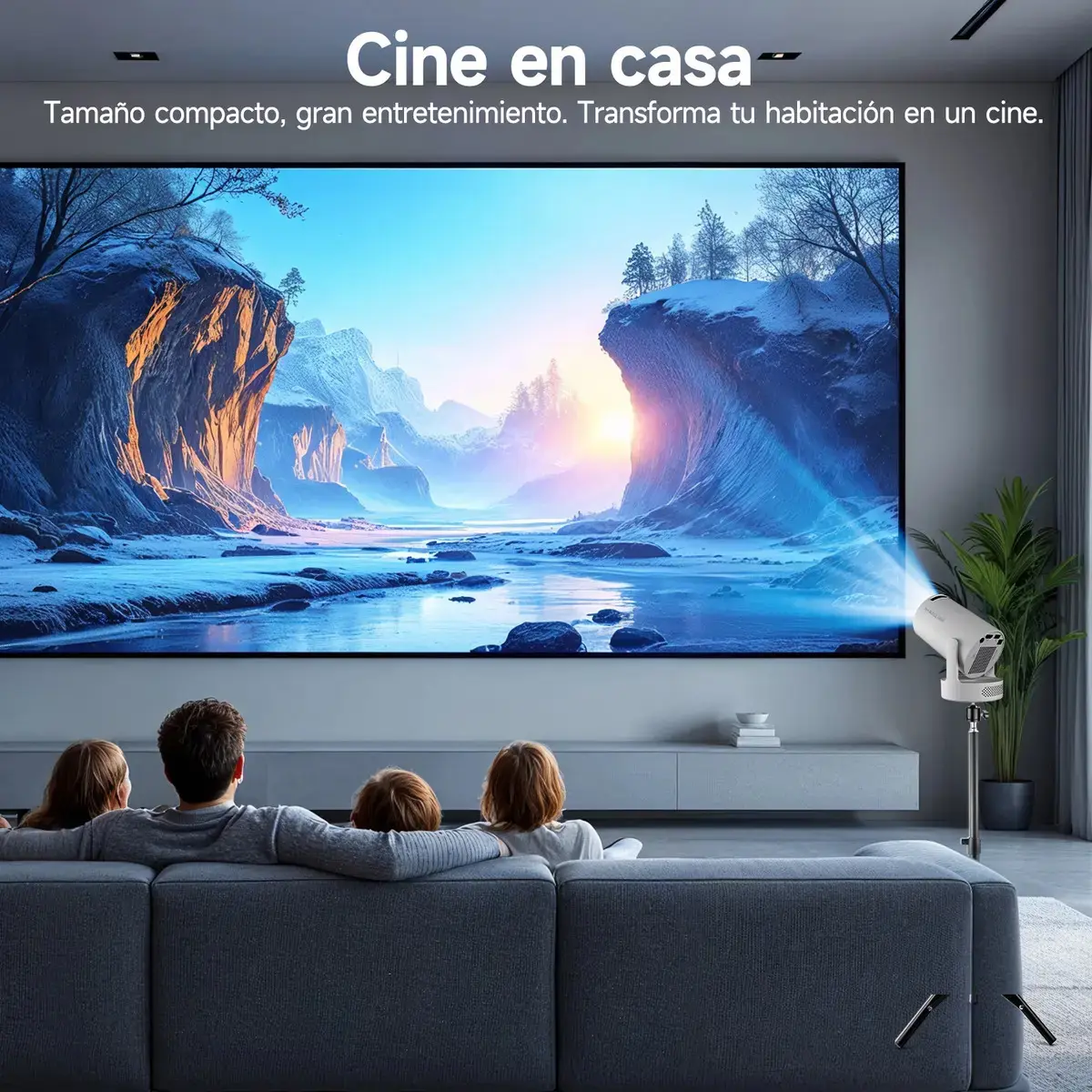 Mini projetor portátil Magcubic 8k Hy300pro+ Led 260ansi Android Smart TV Dual Wifi6 Bluetooth 5.4 com HDMI USB e som Hifi thumbnail 9