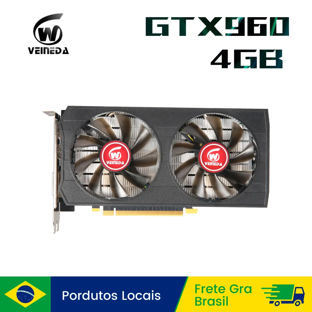 Veineda gtx 960 4gb placa de vídeo 128bit gddr5 placa de vídeo placas gráficas placa grafica gtx960 cartão de exibição