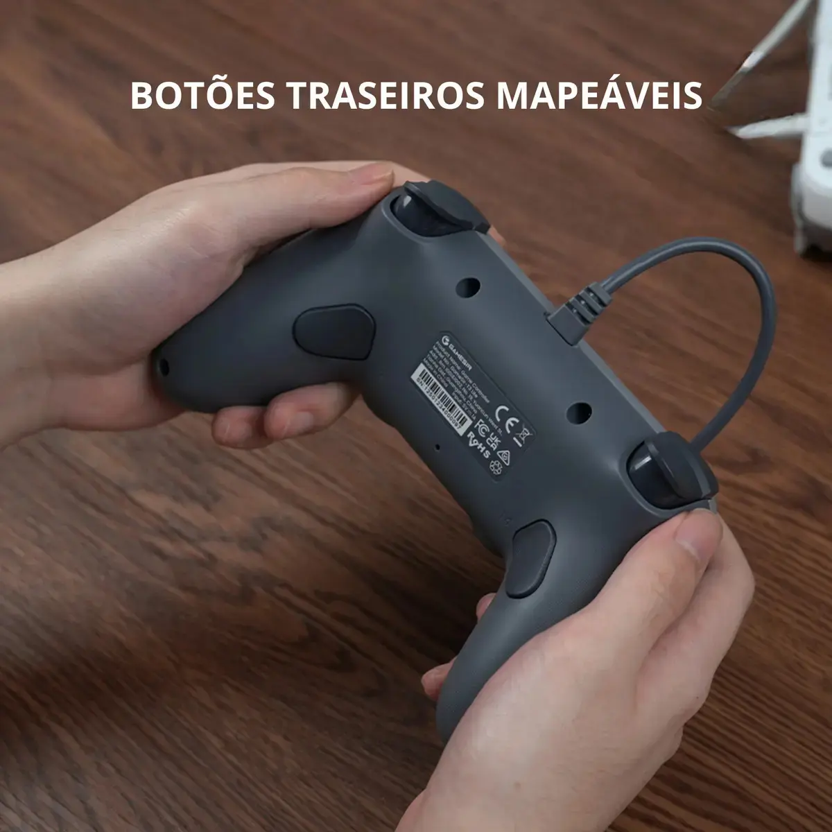 Controle Gamesir Tegenaria T3 Lite Com Fio Para Pc Switch Android Ios Steam Celular Hall Effect Usb Design Ergonômico Cinza thumbnail 9