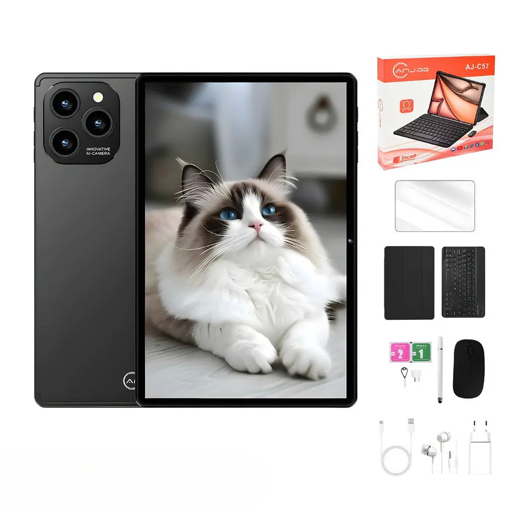 Tablet 10.1” com Teclado+Mouse 6GB RAM 128GB Android 13 Câmera 50MP ming