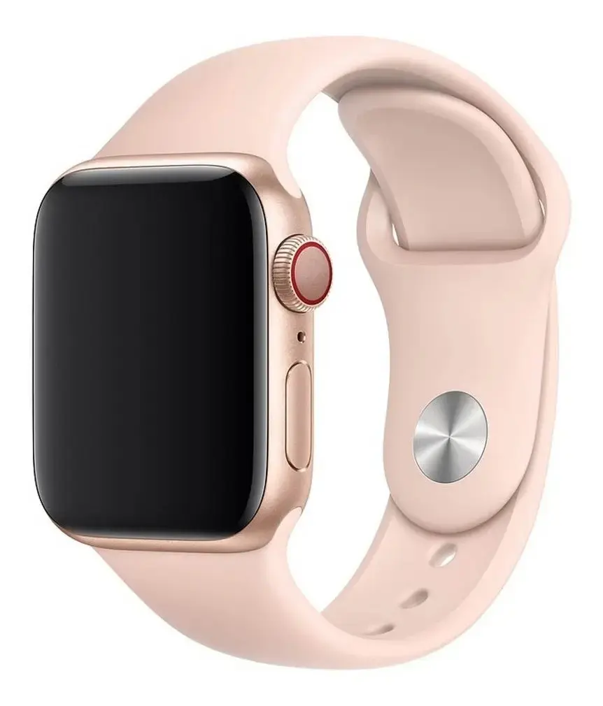 Pulseira para smartwatch Importados Ltda Compatível com Apple Watch Cor Rosa Areia 38mm 40mm 41mm - 1