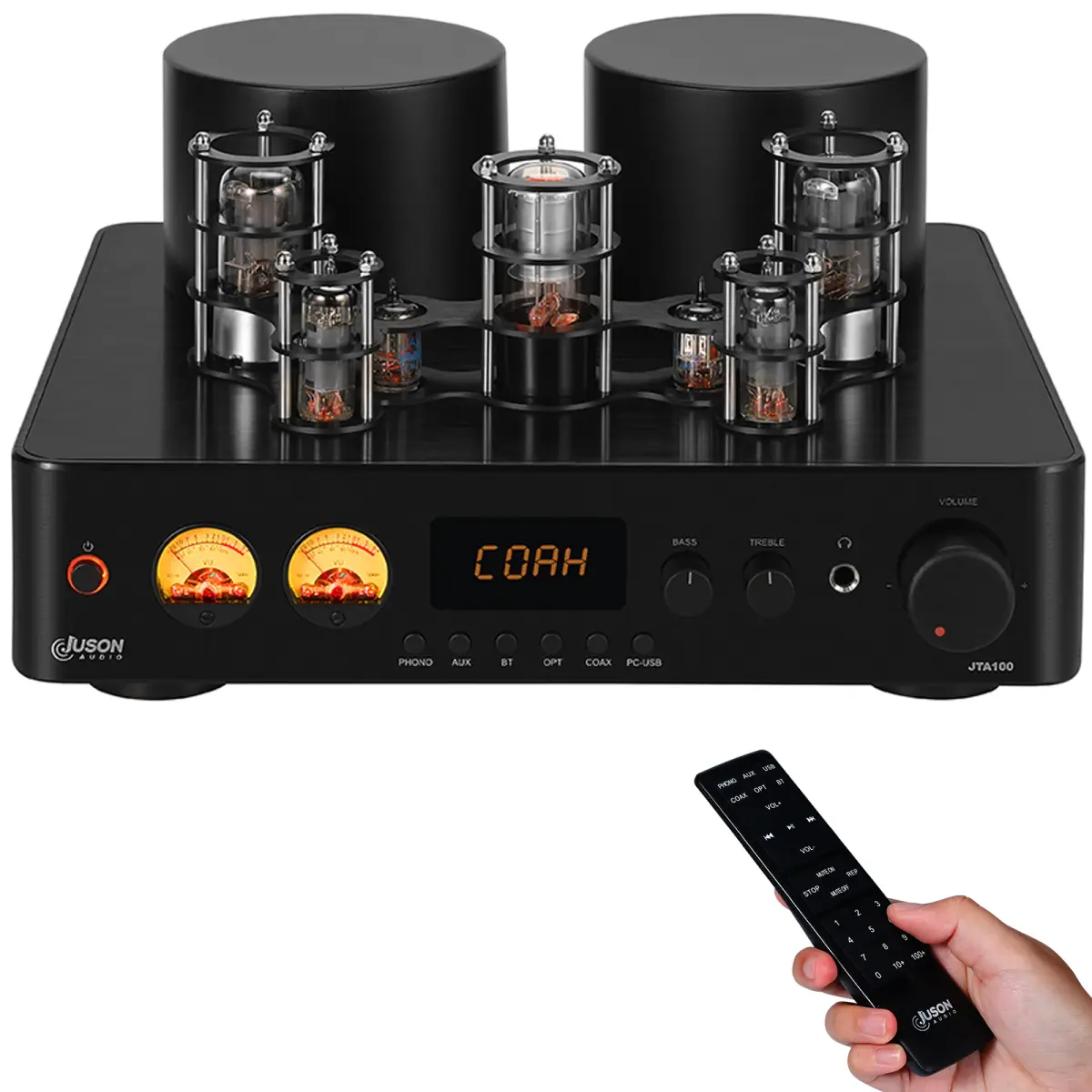 Juson áudio jta100 200w tubo amplificador de som válvula vácuo bt5.0 alta fidelidade estéreo usb rca phono fone de ouvido 2.1ch para toca-discos brasil