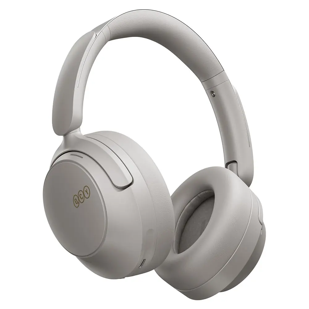 QCY H3S Fones de Ouvido Bluetooth, Cancelamento de Ruído Ativo Híbrido, Headphone Sem Fio, Certificação Hi-Res Audio, LDAC, 86h de Bateria, Bluetooth 6.0, EQ App, Ultraleve e Ajuste Confortável, Cinza