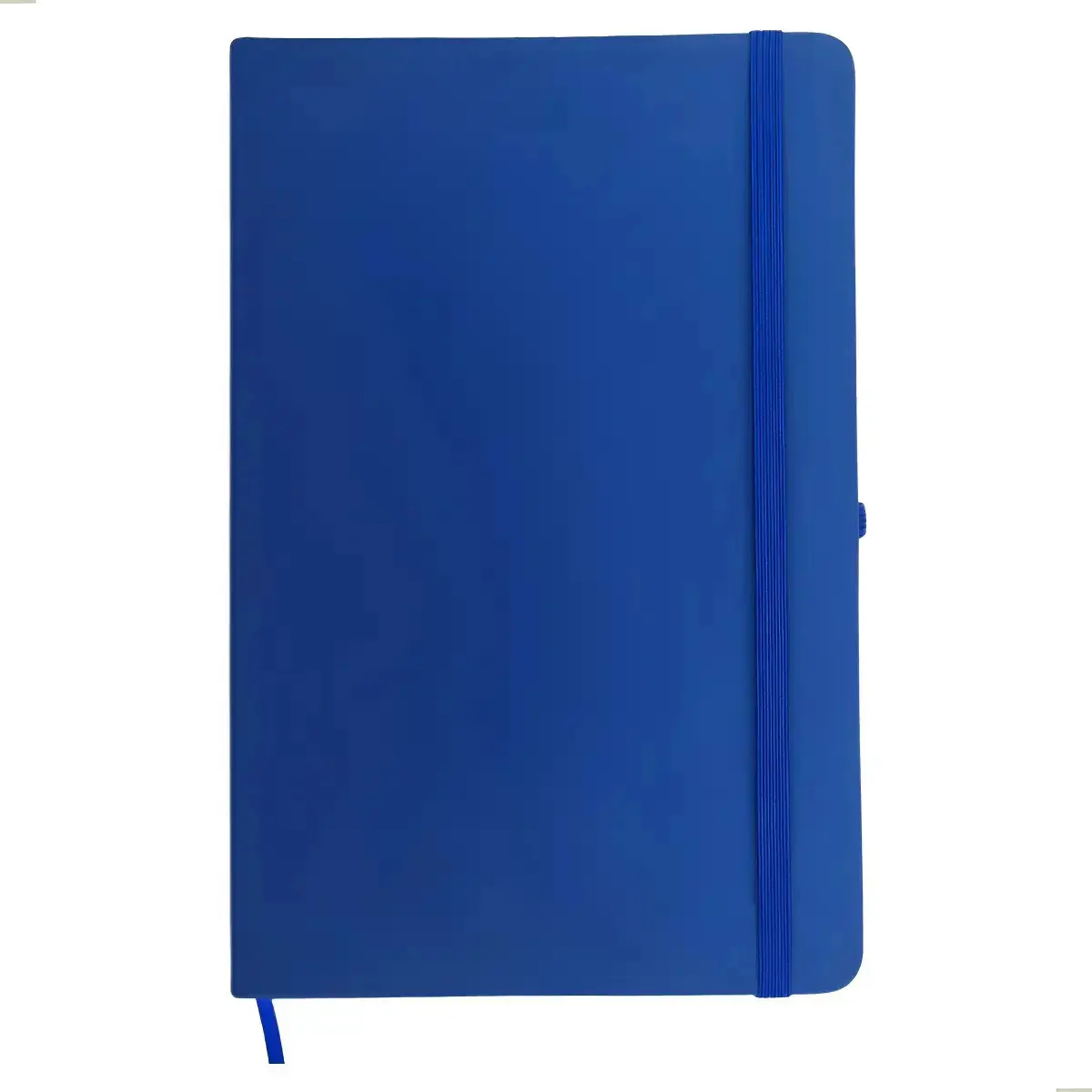 Caderneta Anotação A5 Executiva Tipo Moleskine Emborrachada Cor Azul com Pauta