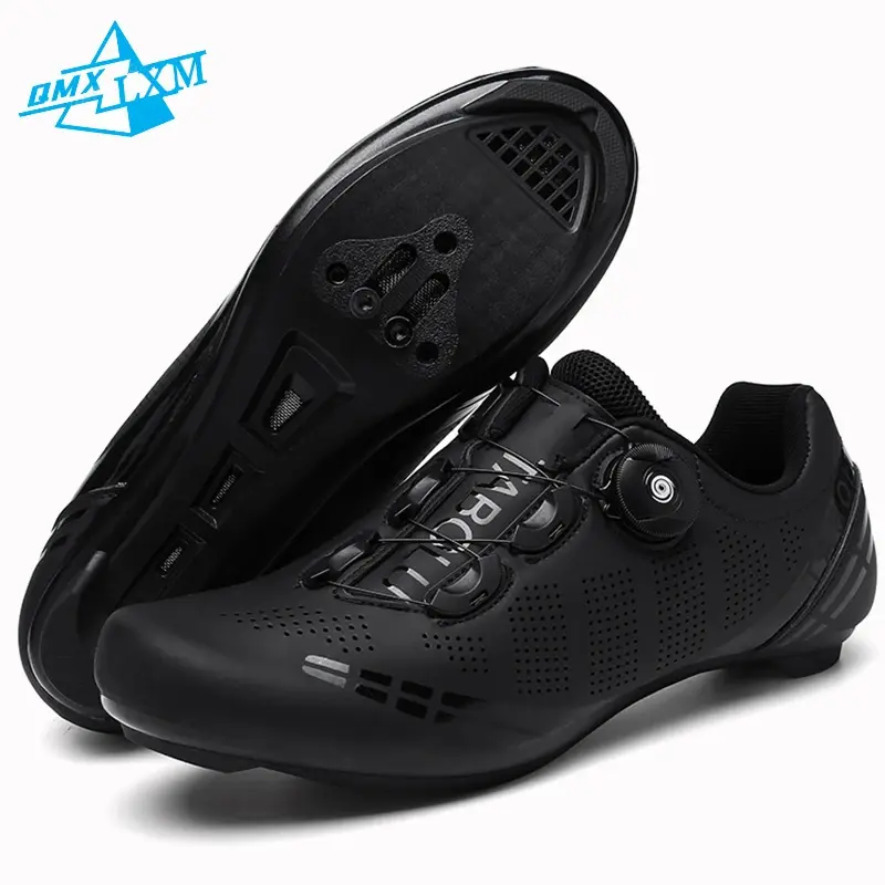 Lixingming sapatos de ciclismo de estrada dos homens competição de corrida auto-bloqueio velocidade tênis feminino spd chuteiras calçados de ciclismo - 1
