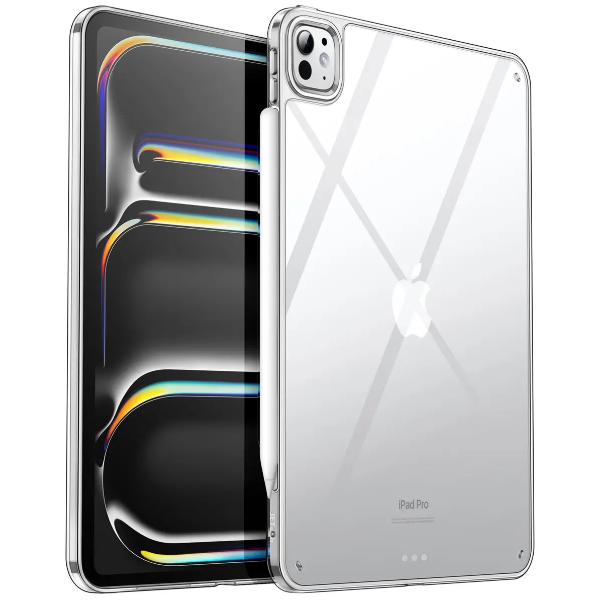 JETech Capa Transparente para iPad Pro 11" M5/M4 (2025/2024) | Anti-Amarelamento, À Prova de Choque, Traseira PC Rígido, Bumper TPU Macio, Ajuste Fino, Suporta Carregamento do Pencil Pro - 1