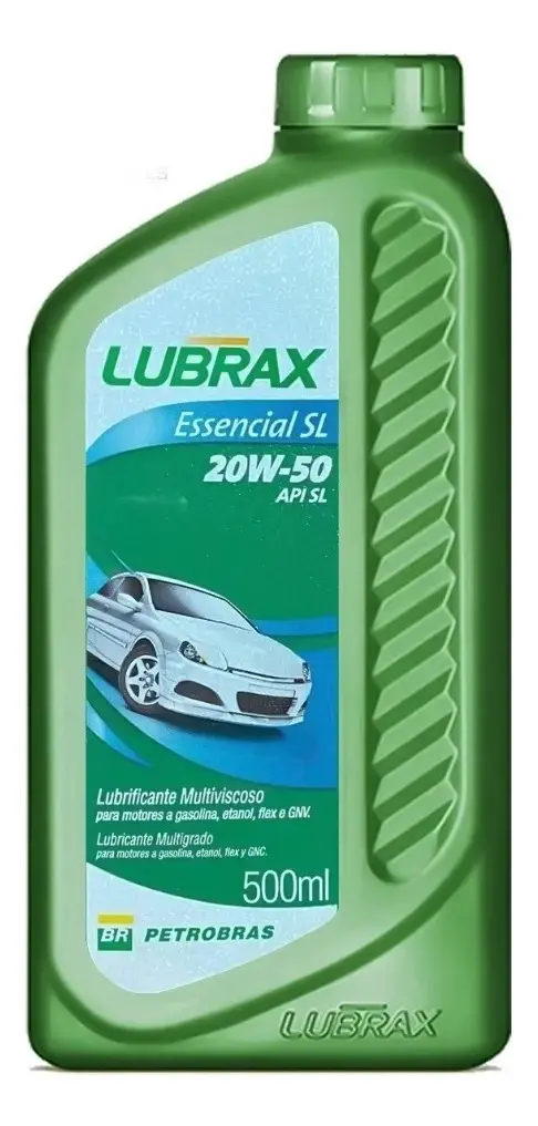 Óleo de motor Lubrax Petrobras Essencial mineral 20W-50 para carro/caminhonete de 1 unidade x 500mL