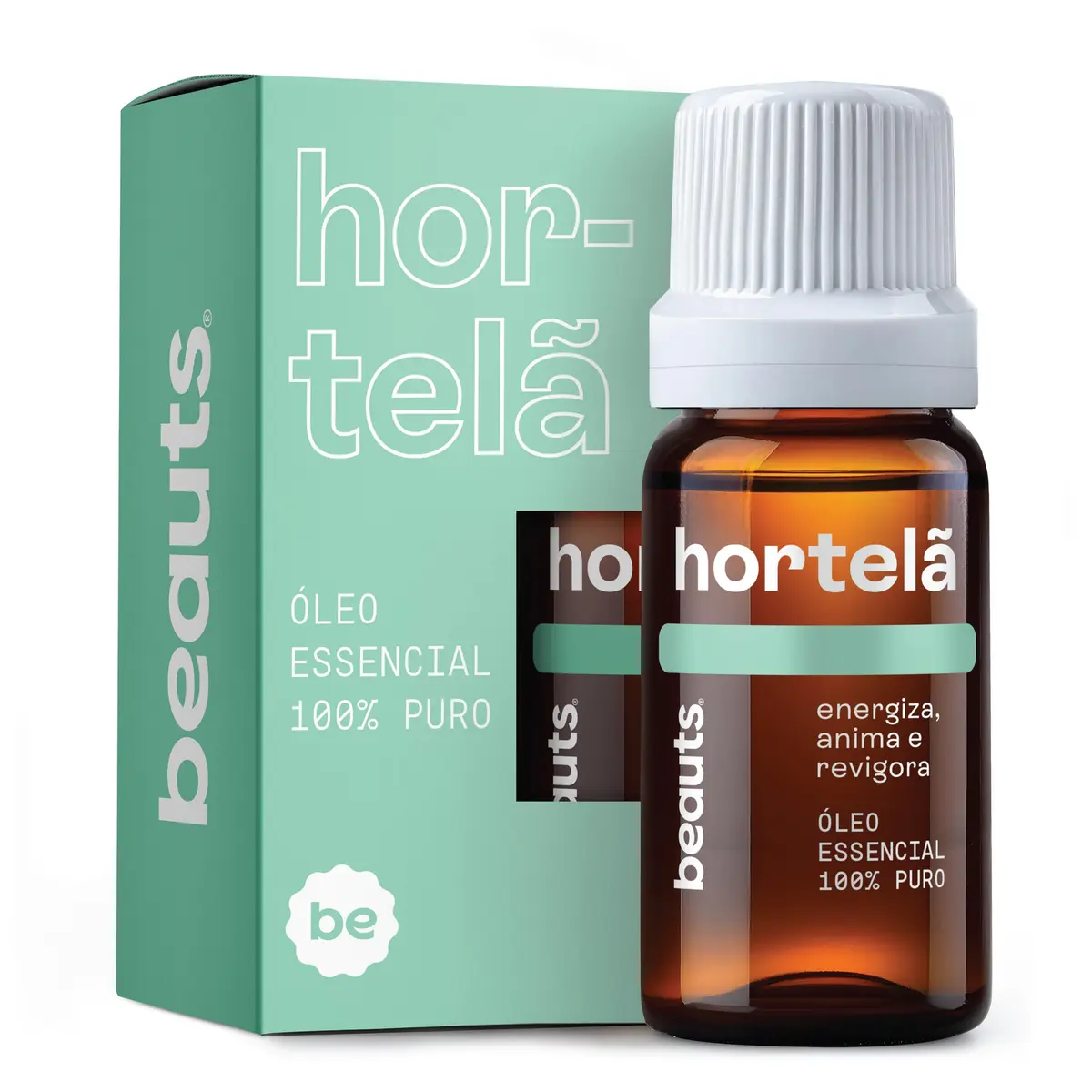 Óleo Essencial Hortelã Pimenta - Revigorante, Energizante, Melhora o Ânimo, Clareza Mental e Concentração - Para Difusor, Aromaterapia, Massagem e Banho - 100% Puro Natural Vegano, 10 mL, Beauts