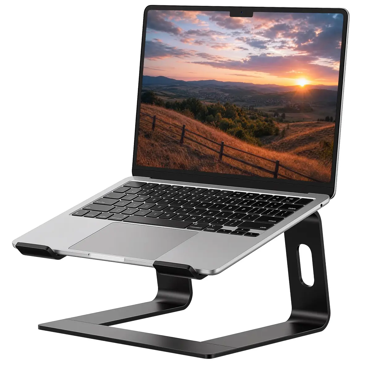 Soundance Suporte de laptop de alumínio para mesa compatível com Mac MacBook Pro Air Apple Notebook, suporte portátil, elevador ergonômico de metal para computador de mesa de 10 a 15,6 polegadas,